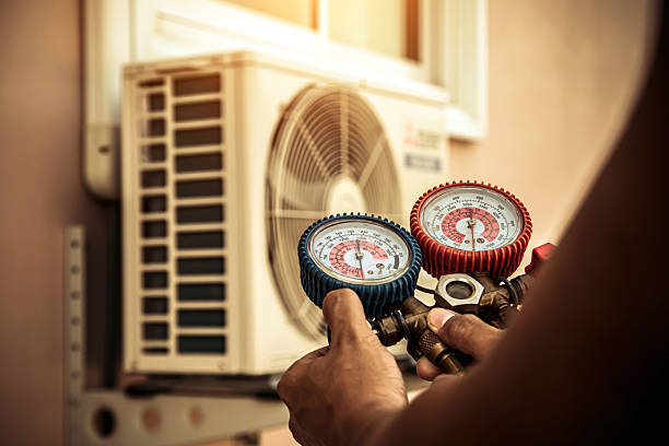 Professional Hvac technician working in Hereford, PA
